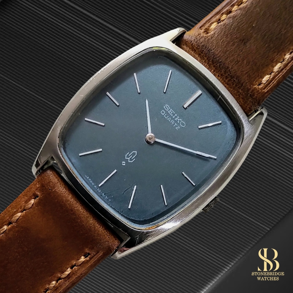 Vintage Seiko Chariot 4130-5130 Slate Grey Dial Quartz