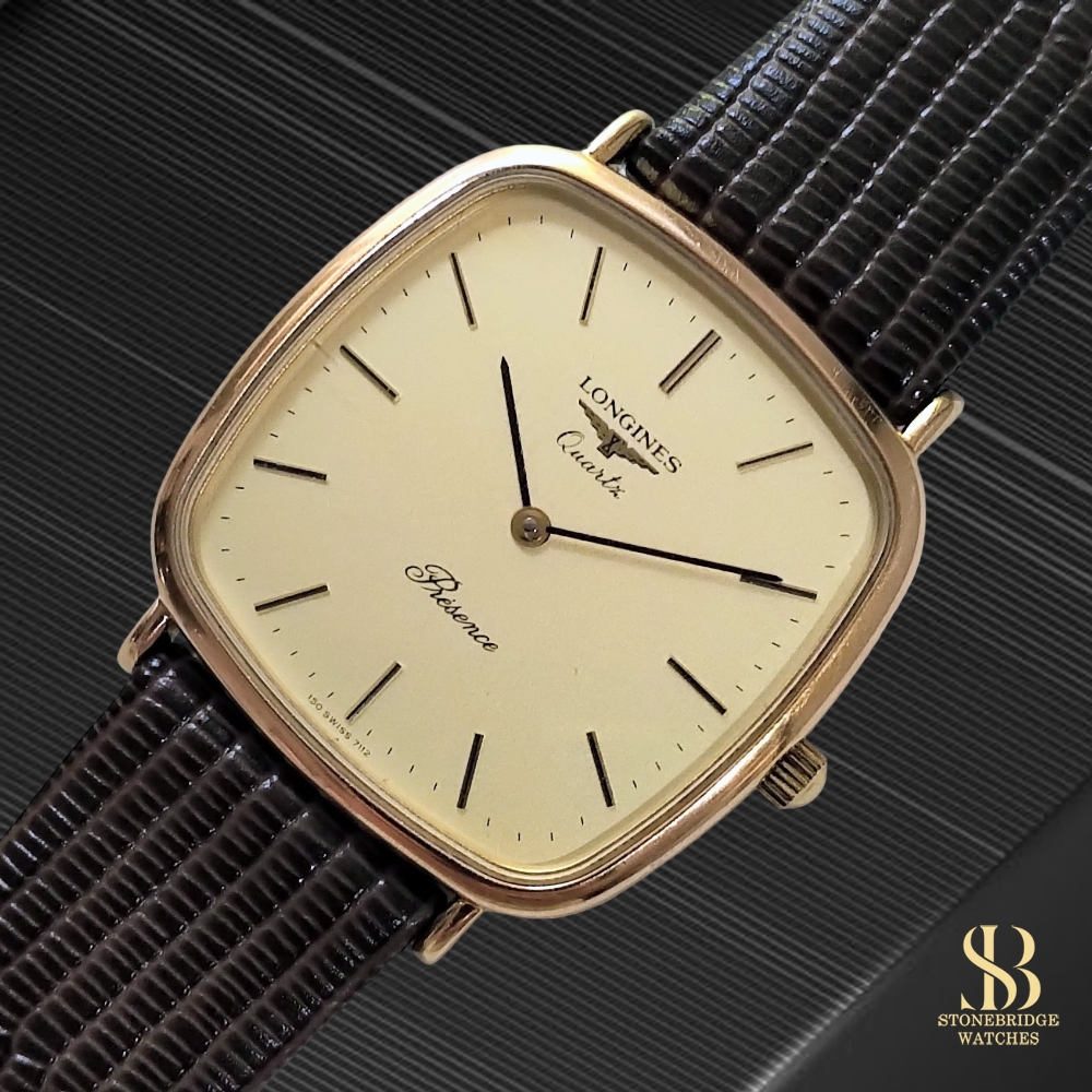 Longines Presence Quartz Gold-Plated Dress Watch