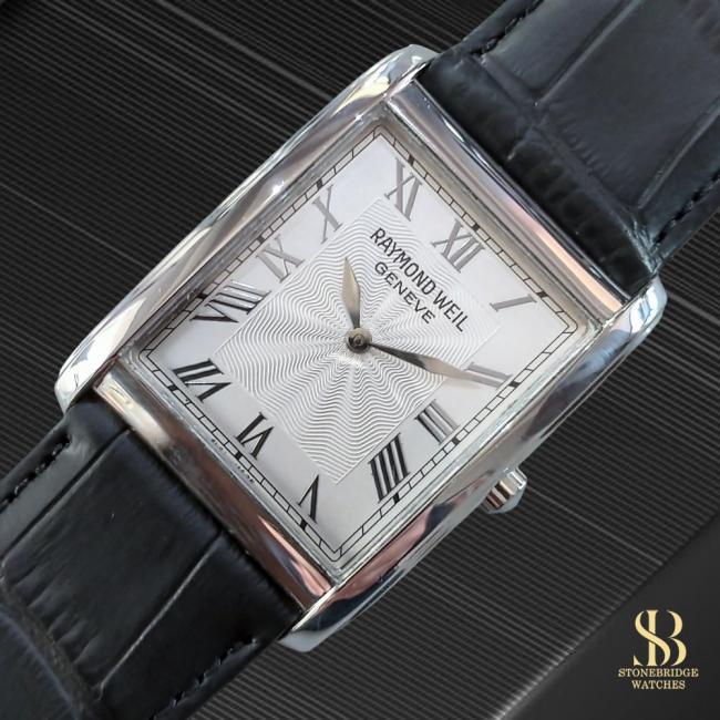 稼働　珍品　RAYMOND WEIL 9973 ジュネーブ腕時計 ホワイト文字盤 mzm_6ff5967523216833f8b6f82773