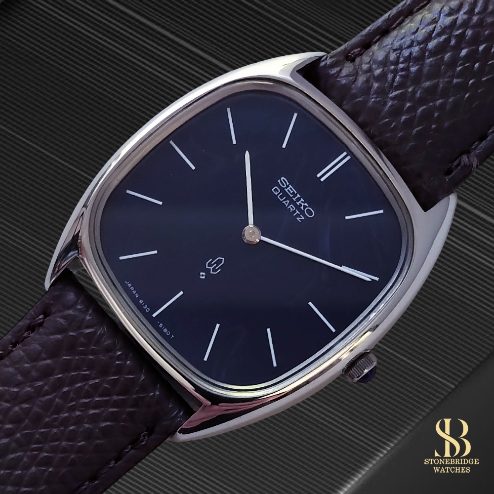 Vintage Seiko Chariot 4130-5180 Blue Onyx Dial
