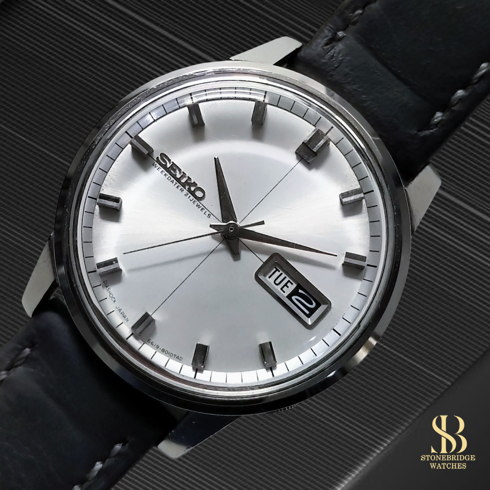 Vintage Seiko Sportsmatic 5 Weekdater Ref. 6619-8010