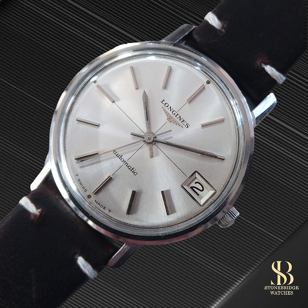 Vintage Longines 7570 2 Cross Hair Dial