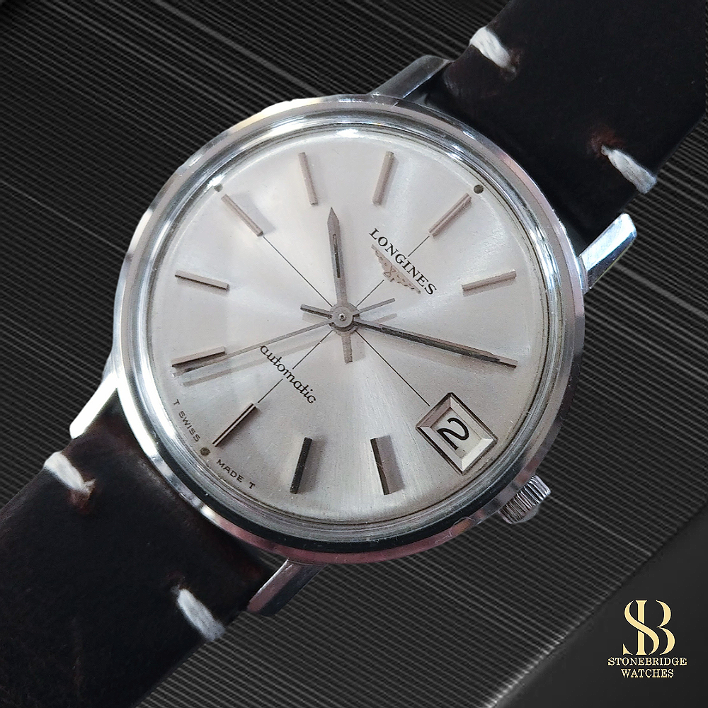 Vintage Longines 7570 2 Cross Hair Dial